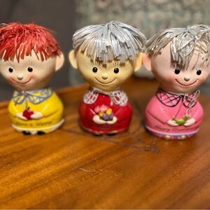 🪙 Set Of 3 Antique Novelty Chalkware Coin Banks | Lego Brand Made in Japan